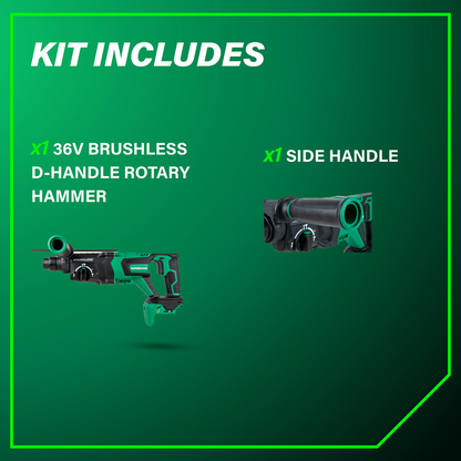 36V MultiVolt™ Brushless 1-1/8" SDS Plus D-Handle Rotary Hammer (Tool Body Only)