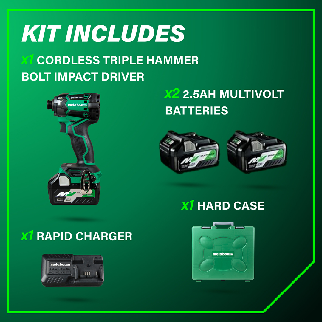 36V MultiVolt™ Cordless Triple Hammer BOLT Impact Driver