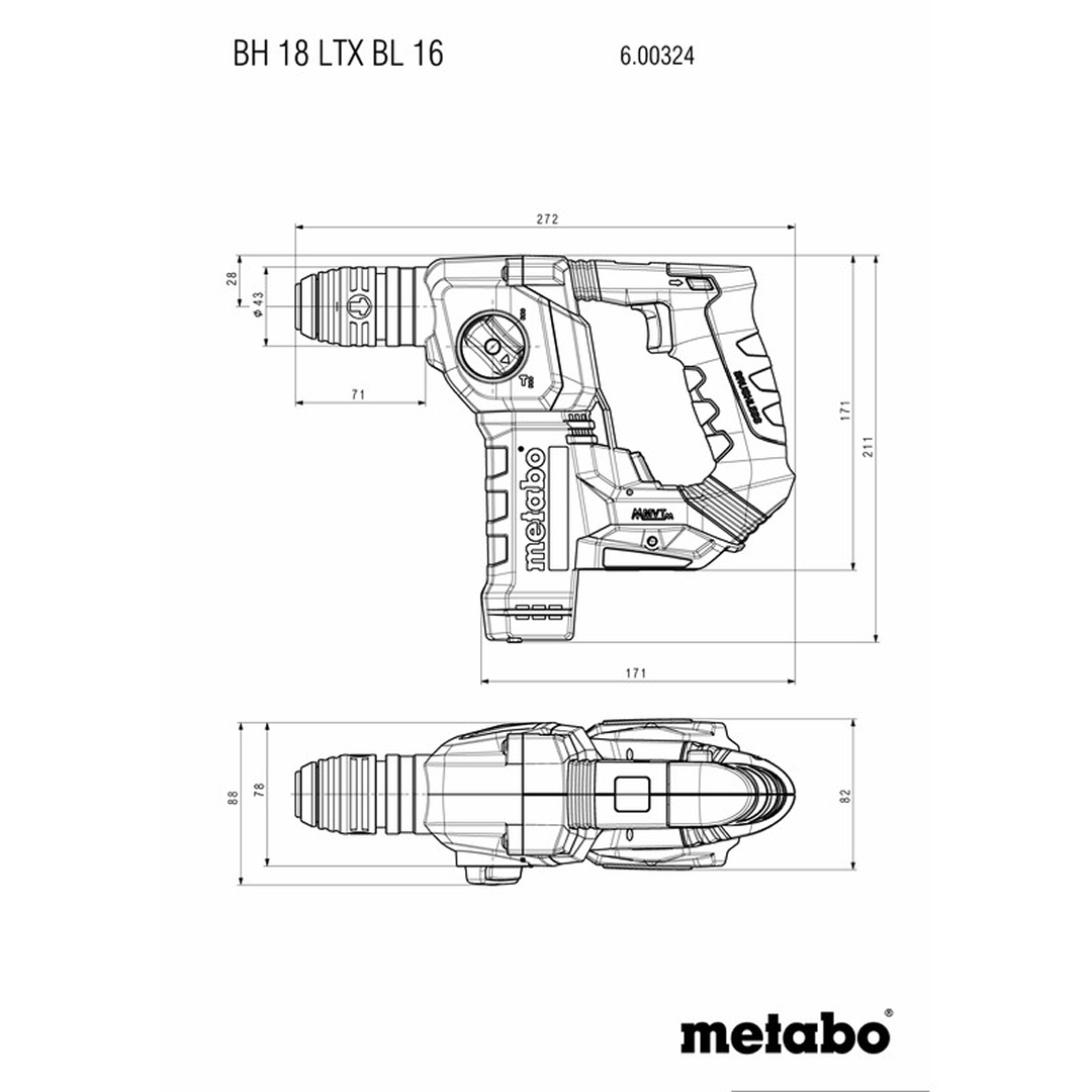 BH 18 LTX BL 16 (600324840) Cordless rotary hammer