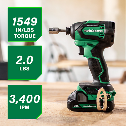 18V MultiVolt™ Cordless Brushless Impact Driver Kit (2.0Ah x 2)