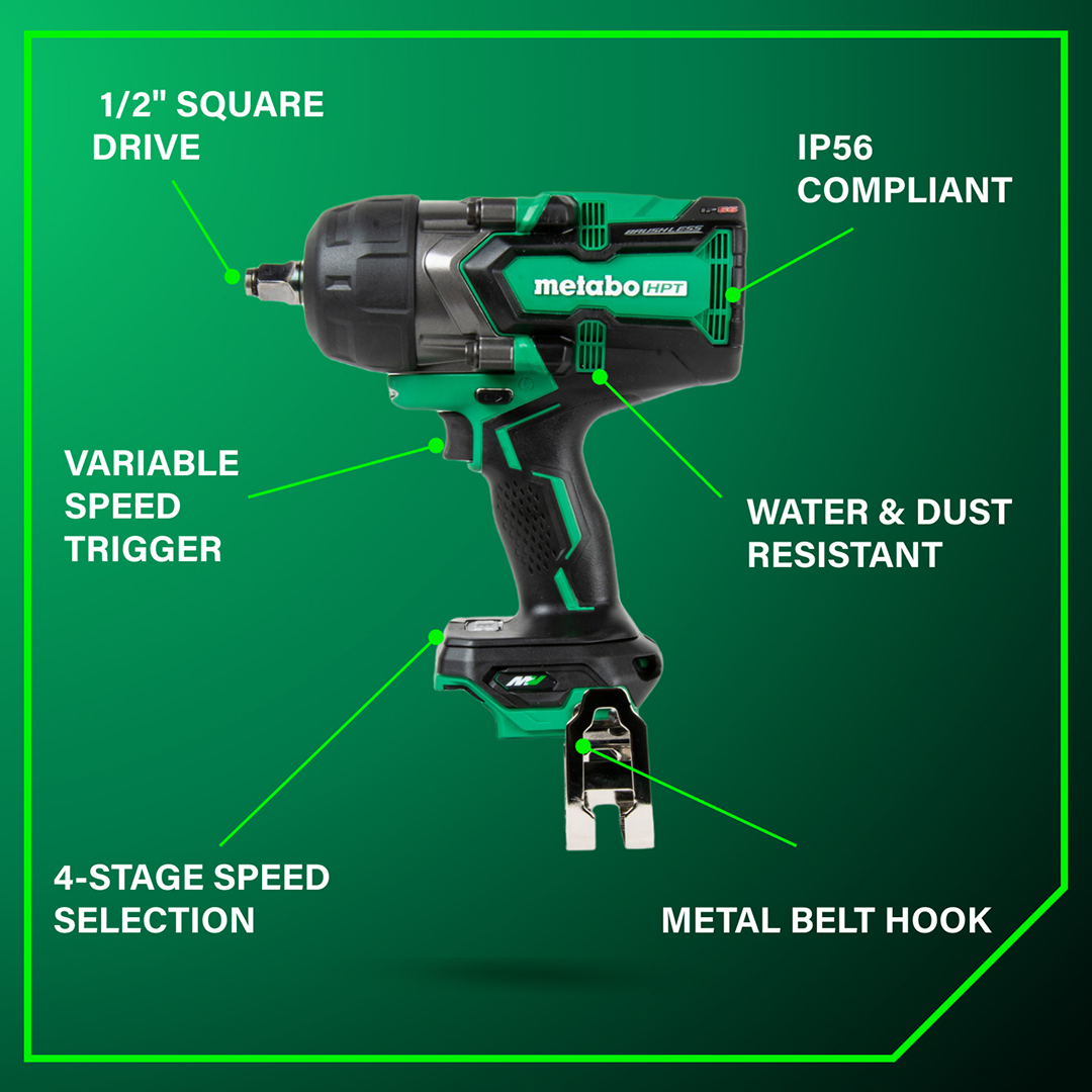 36V MultiVolt™ Cordless Brushless High Torque 1/2" Impact Wrench (Tool Body Only)