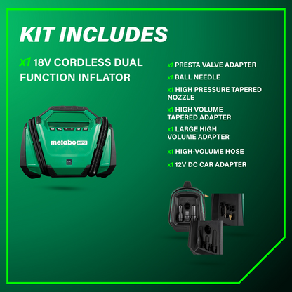 18V MultiVolt™ Cordless Dual Function Inflator (Tool Body Only)