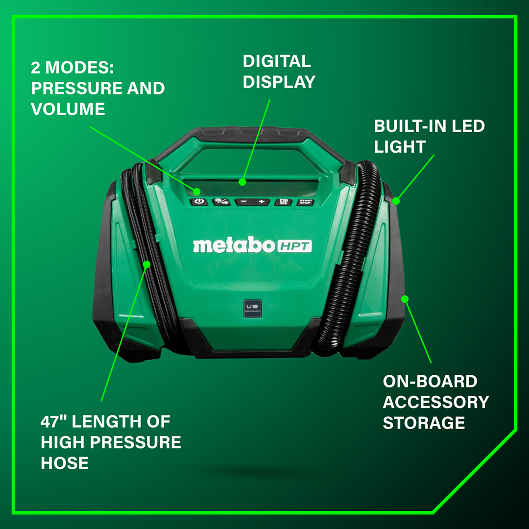 18V MultiVolt™ Cordless Dual Function Inflator (Tool Body Only)