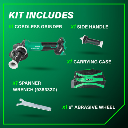 36V MultiVolt™ Cordless Brushless 6" Variable Speed Paddle Switch Angle Grinder (Tool Body Only)