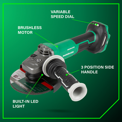 36V MultiVolt™ Cordless Brushless 6" Variable Speed Paddle Switch Angle Grinder (Tool Body Only)