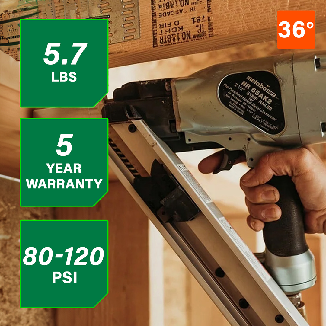 36 Degree 2-1/2 Inch Strap-Tite® Metal Connector Nailer