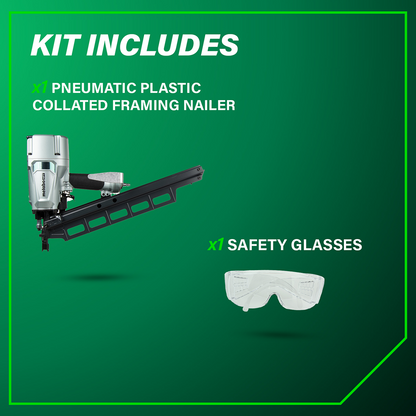 21 Degree 3-1/4 Inch Plastic Collated Framing Nailer