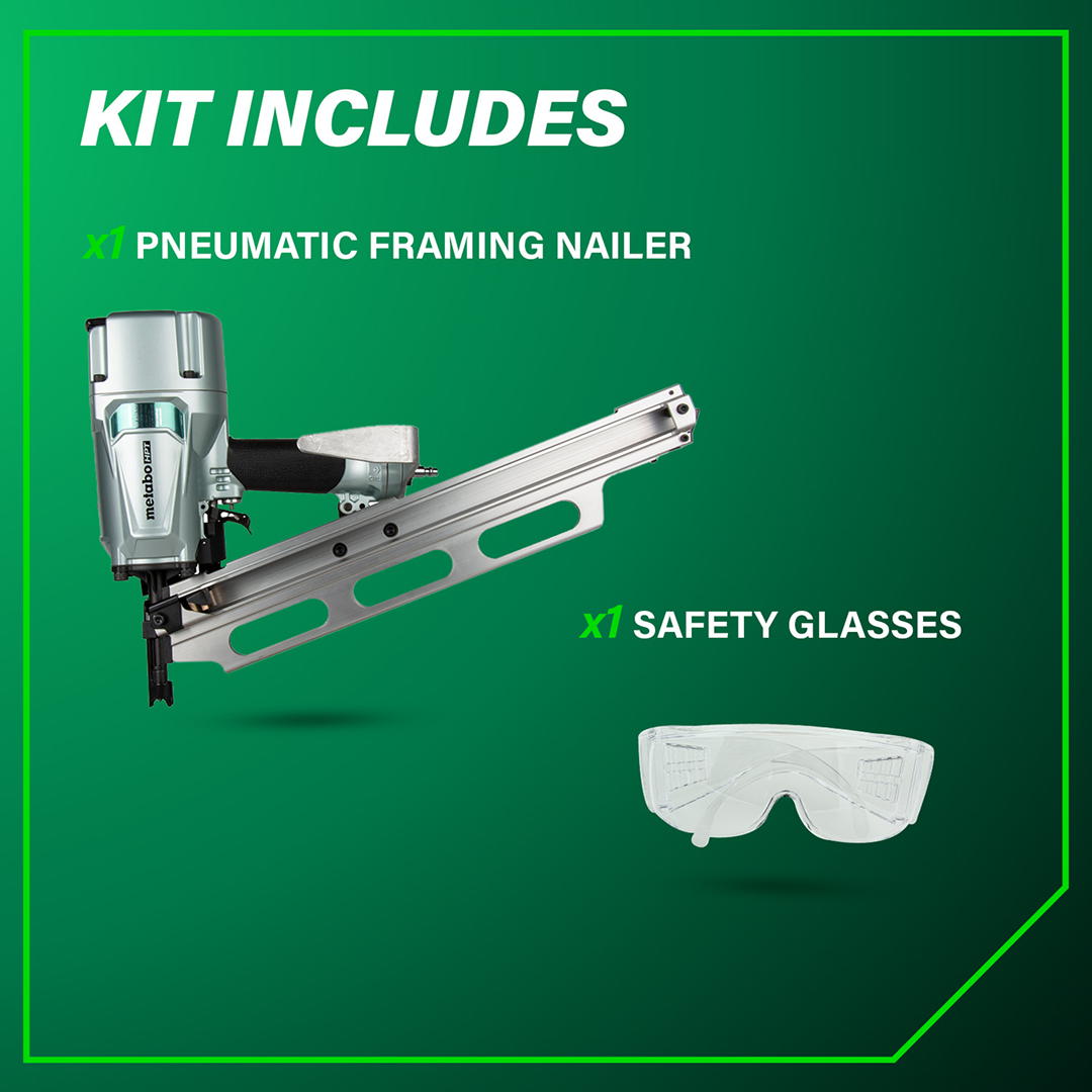 3-1/4" 21-Degree Framing Nailer with Aluminum Magazine