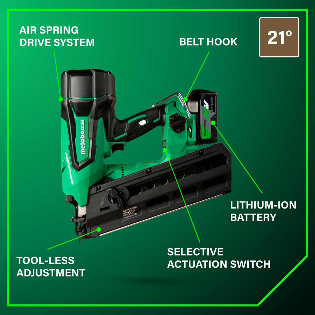 21 Degree 36V Cordless Plastic Strip Framing Nailer