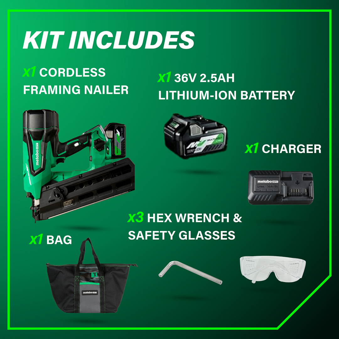 21 Degree 36V Cordless Plastic Strip Framing Nailer
