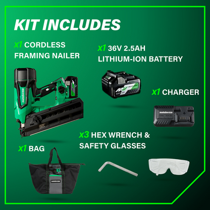 21 Degree 36V Cordless Plastic Strip Framing Nailer