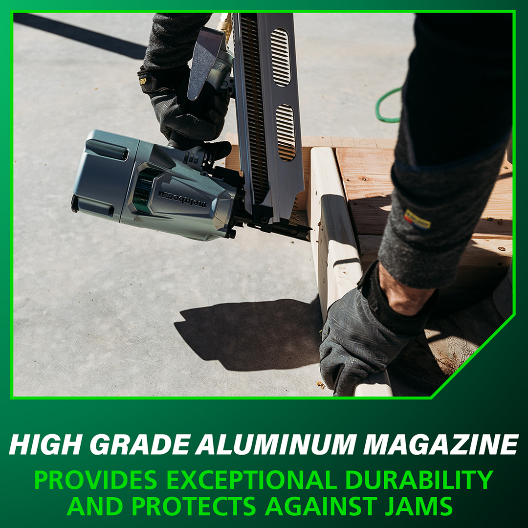 3-1/4" 21-Degree Framing Nailer with Aluminum Magazine