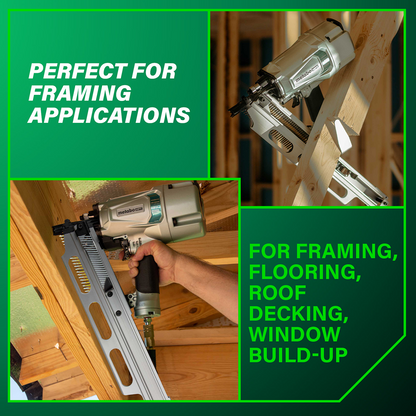 3-1/4" Framing Nailer with Depth Adjustment and Aluminum Magazine