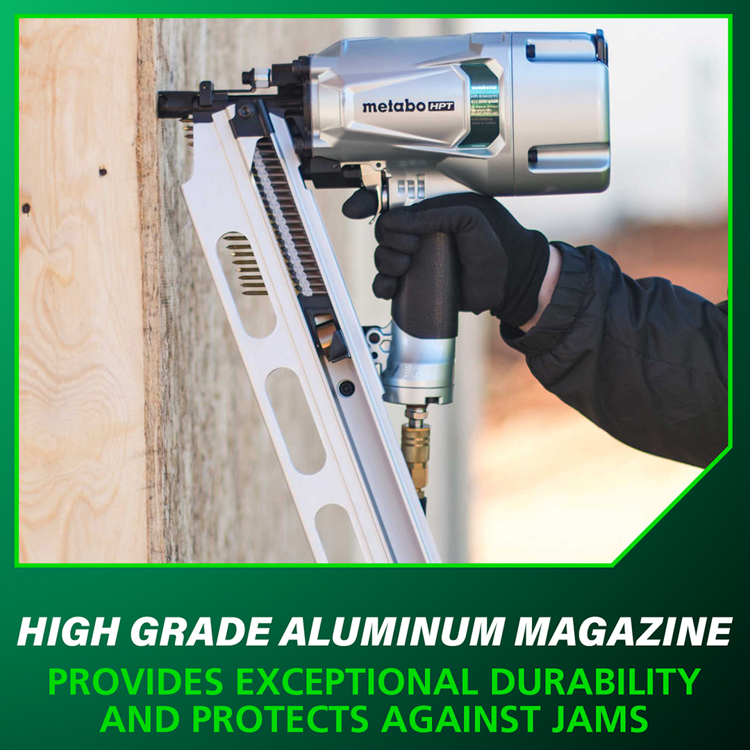 3-1/4" Framing Nailer with Depth Adjustment and Aluminum Magazine