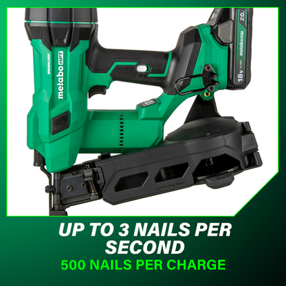 18V MultiVolt™ Brushless 1-3/4" Coil Roofing Nailer (1 x 2.0Ah)