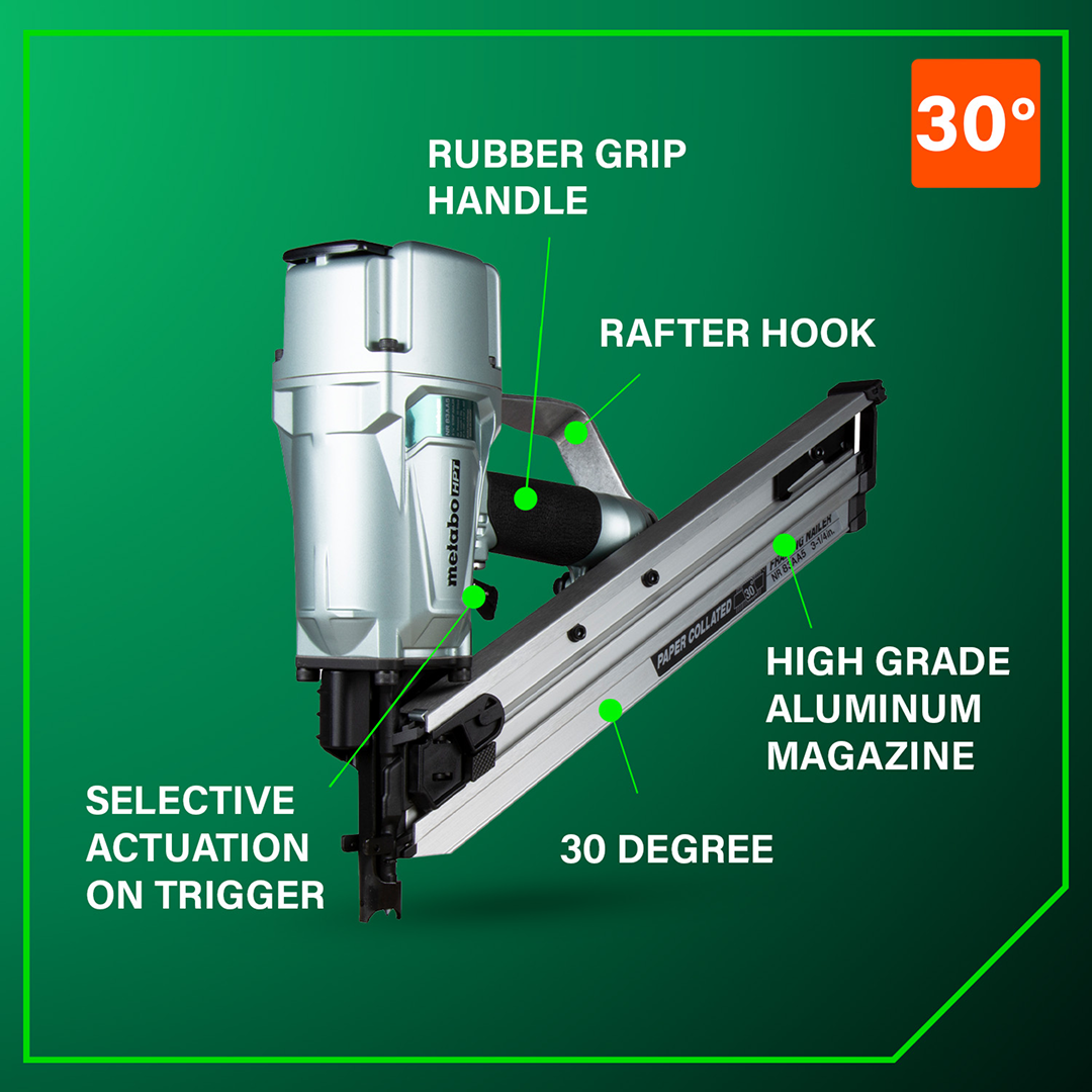 3-1/4 Inch 30° Paper Collated Framing Nailer