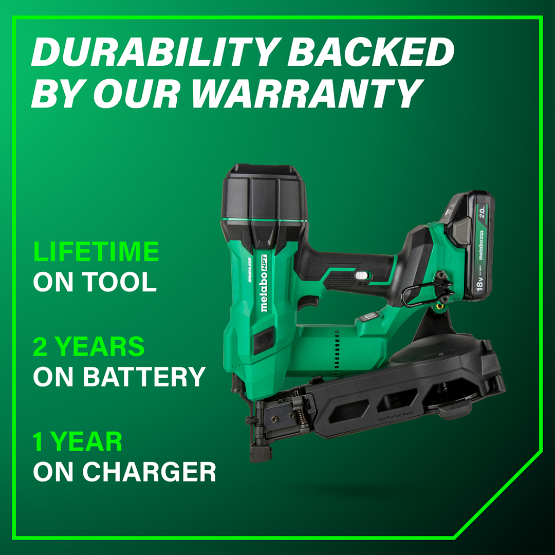 18V MultiVolt™ Brushless 1-3/4" Coil Roofing Nailer (1 x 2.0Ah)