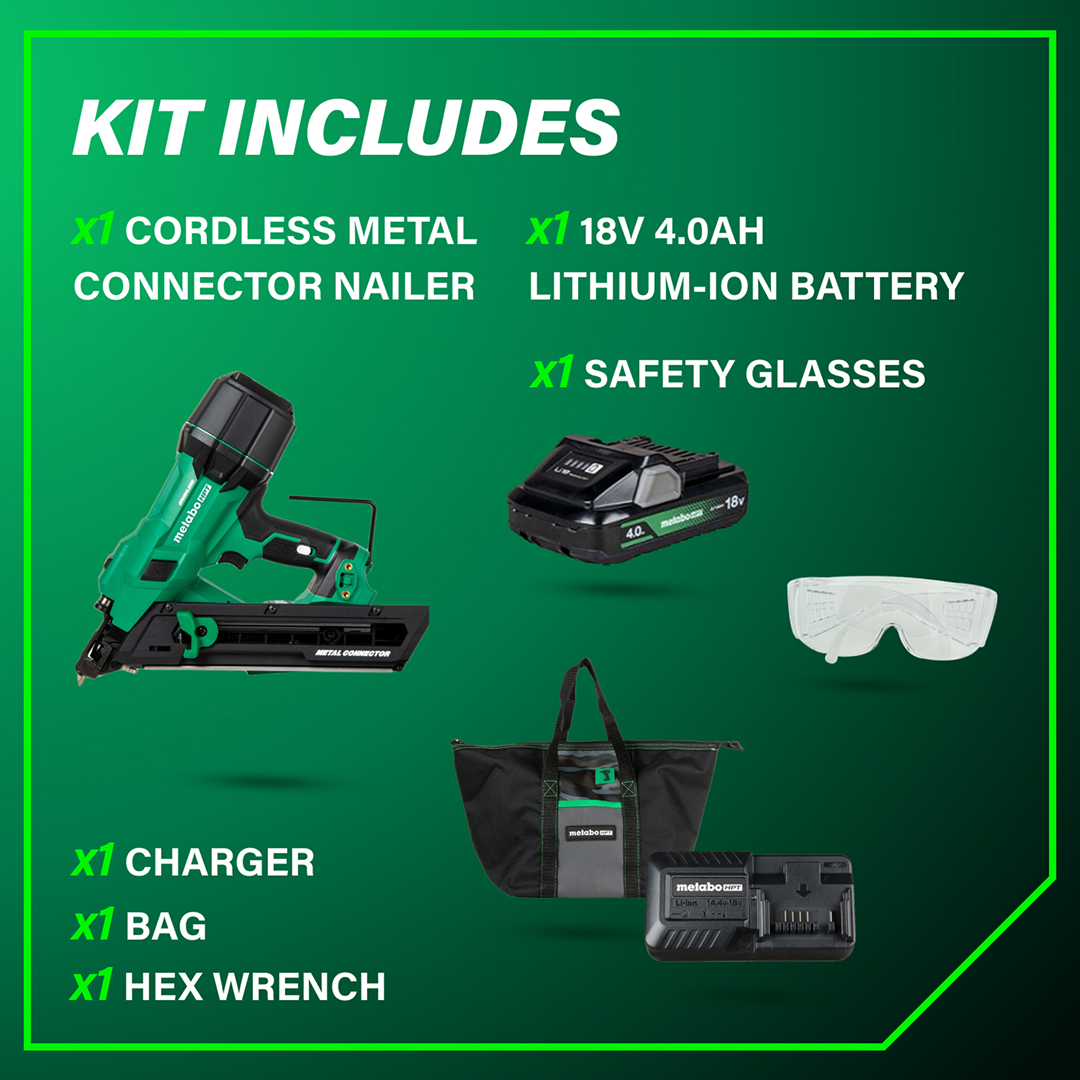 18V MultiVolt Brushless 1-1/2" Metal Connector Nailer (1x4.0Ah)