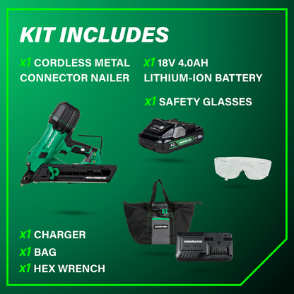 18V MultiVolt Brushless 1-1/2" Metal Connector Nailer (1x4.0Ah)