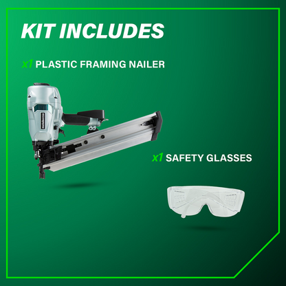 21 Degree 3-1/2 Inch Plastic Collated Framing Nailer