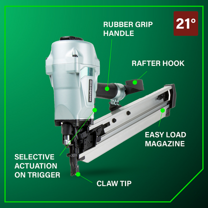 21 Degree 3-1/2 Inch Plastic Collated Framing Nailer