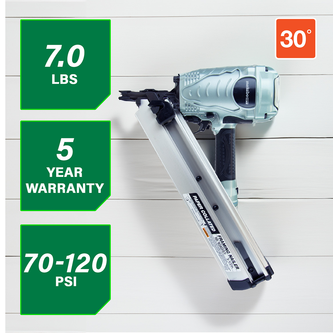 3-1/2 Inch 30° Paper Collated Framing Nailer