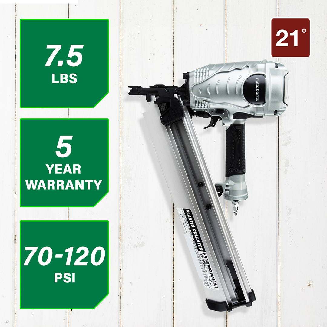 21 Degree Plastic Collated 3-1/2 Inch Framing Nailer
