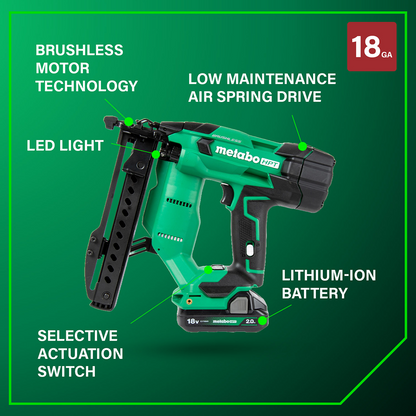 18V MultiVolt™ Brushless 18-Gauge 1/4" Narrow Crown Stapler (1x2.0Ah)