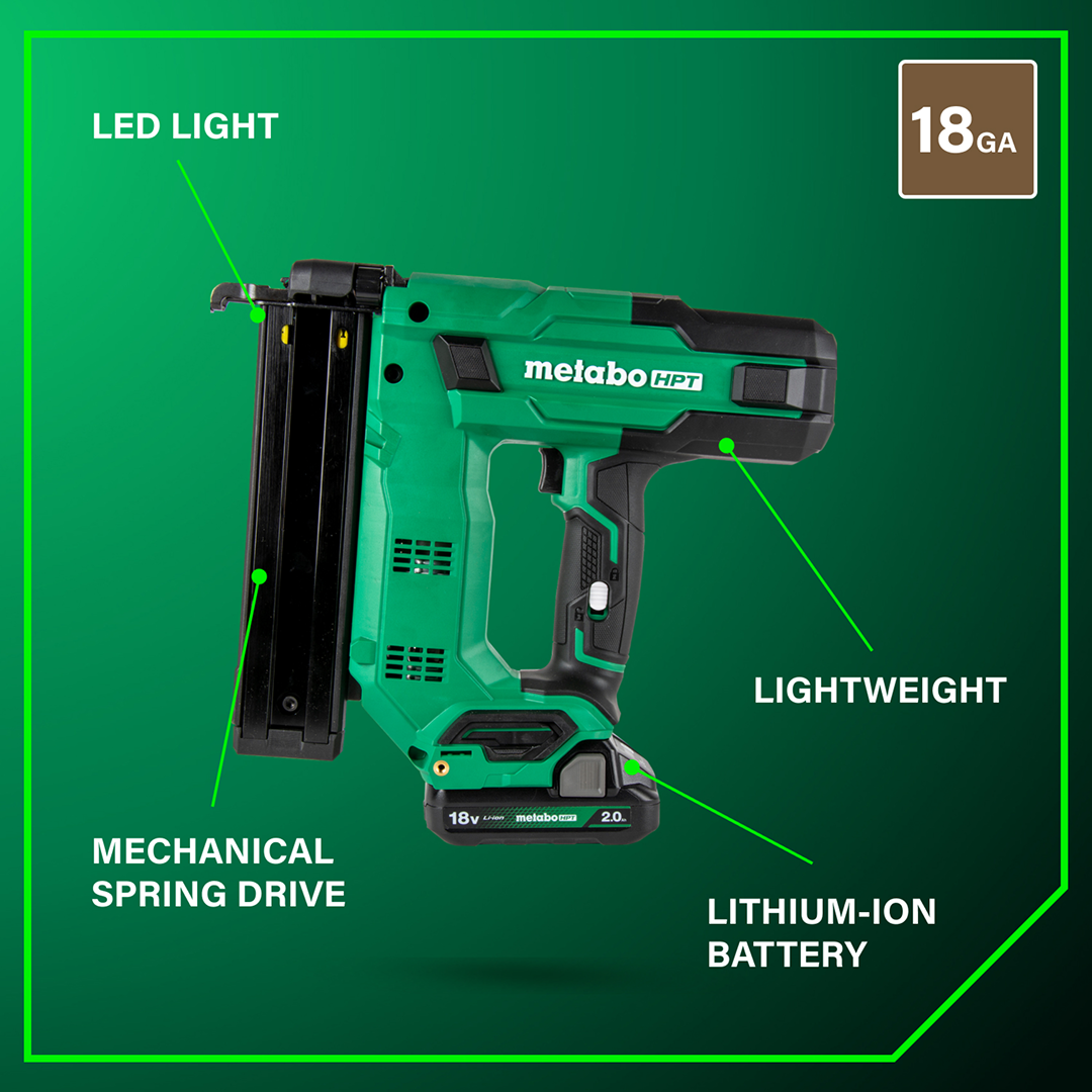 18V MultiVolt™ 18-Ga 1-1/2" Narrow Crown Stapler (1x2.0Ah)