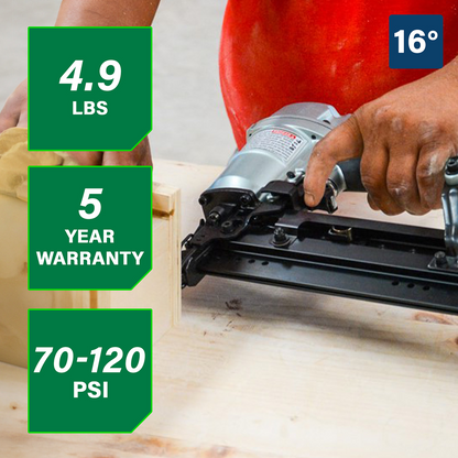 2-1/2 Inch 16 Gauge Pro Finish Nailer