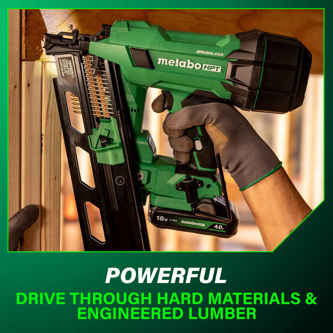 18V MultiVolt Cordless 21° 3-1/2" Plastic Strip Framing Nailer (1x4.0Ah)