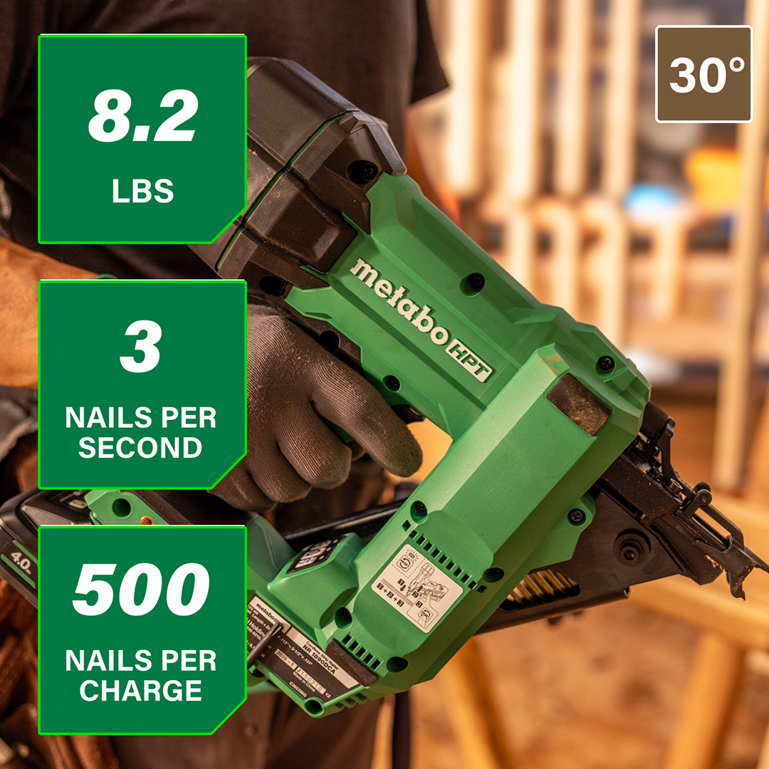 18V MultiVolt Cordless 30° 3-1/2" Paper Tape Framing Nailer (1x4.0Ah)