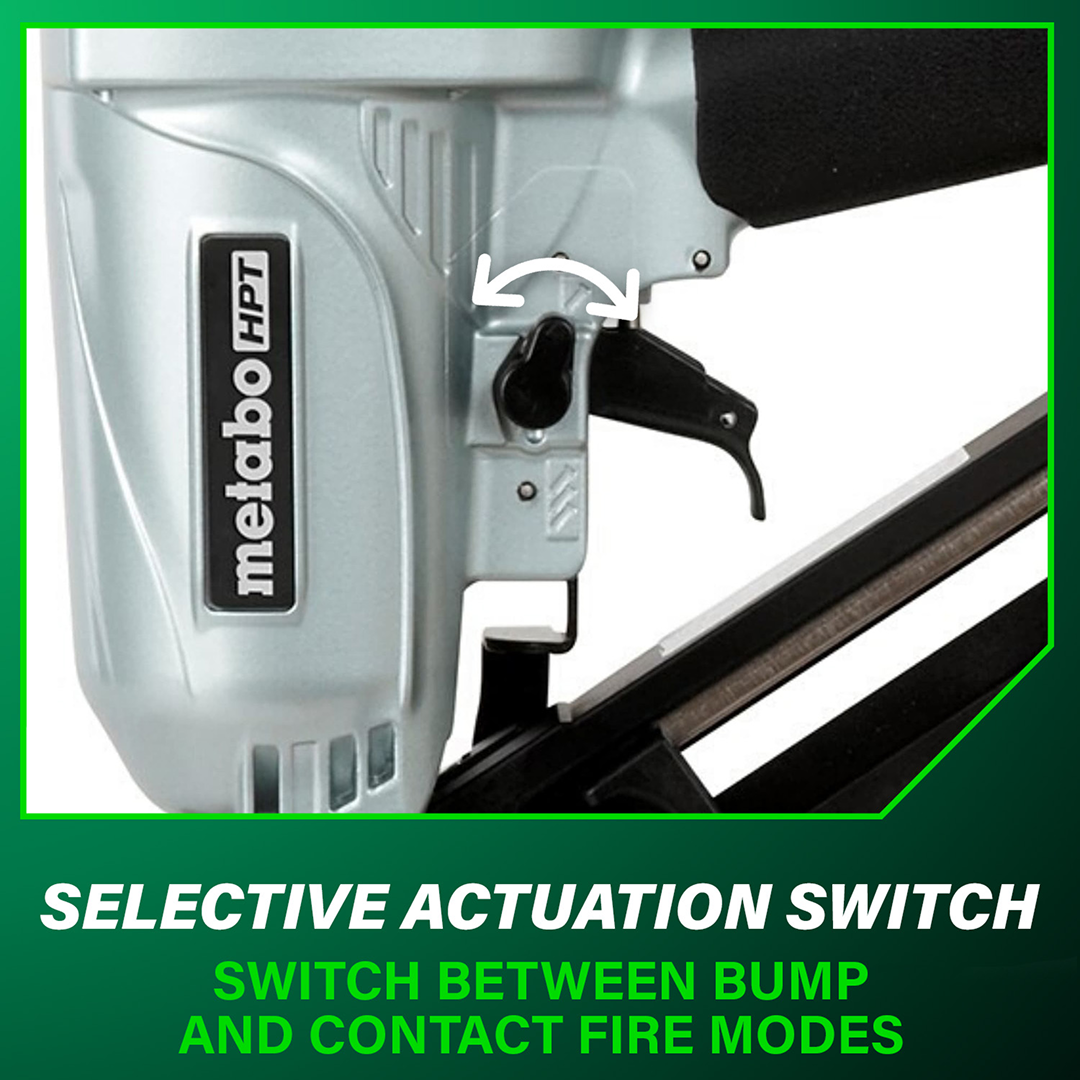 2-1/2 Inch 15 Gauge Angled Finish Nailer with Air Duster