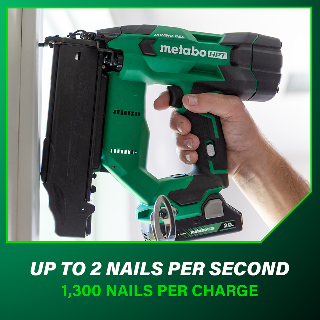 18V MultiVolt™ Brushless 18-Gauge Compact Brad Nailer (1x2.0Ah)