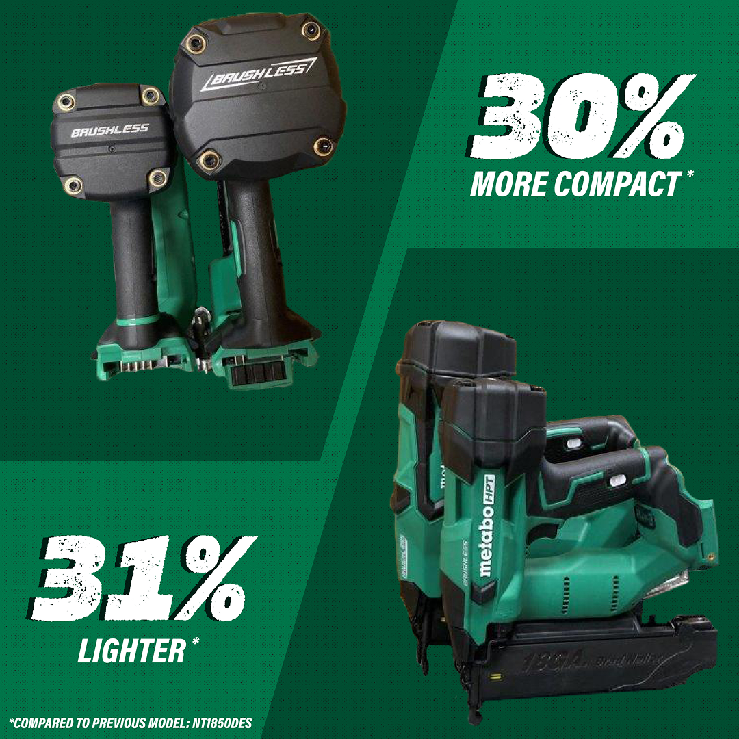 18V MultiVolt™ Brushless 18-Gauge Compact Brad Nailer (1x2.0Ah)