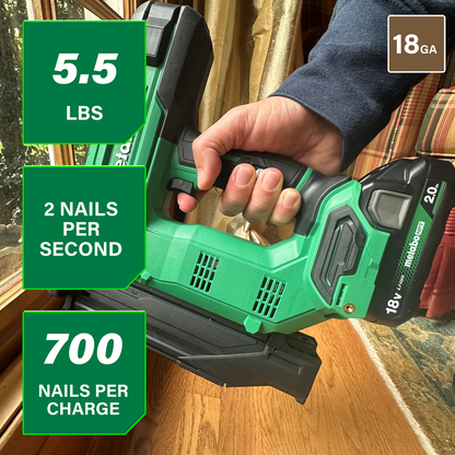 18V MultiVolt™ 18-Gauge Compact Brad Nailer (1 x 2.0Ah)