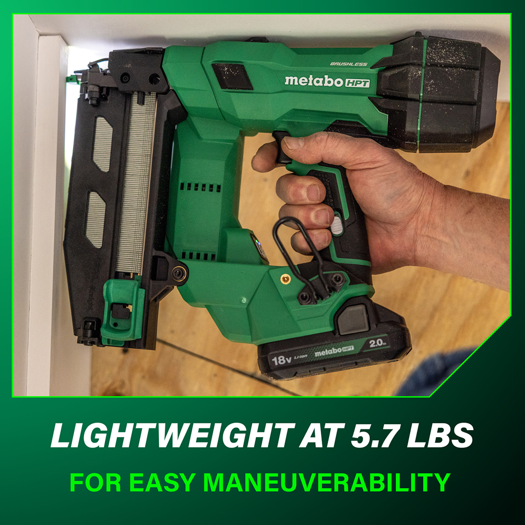 18V MultiVolt™ Brushless Pro 16-GA Straight Finish Nailer (1 x 2.0Ah)