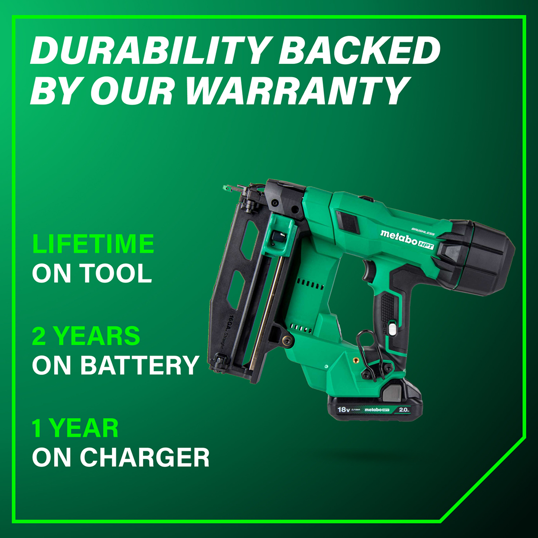 18V MultiVolt™ Brushless Pro 16-GA Straight Finish Nailer (1 x 2.0Ah)
