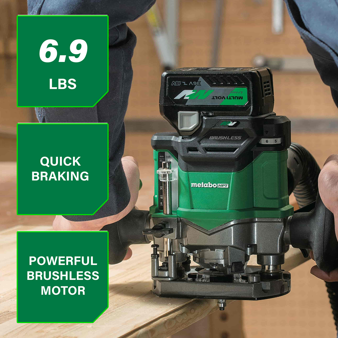 36V Cordless Variable Speed Plunge Router