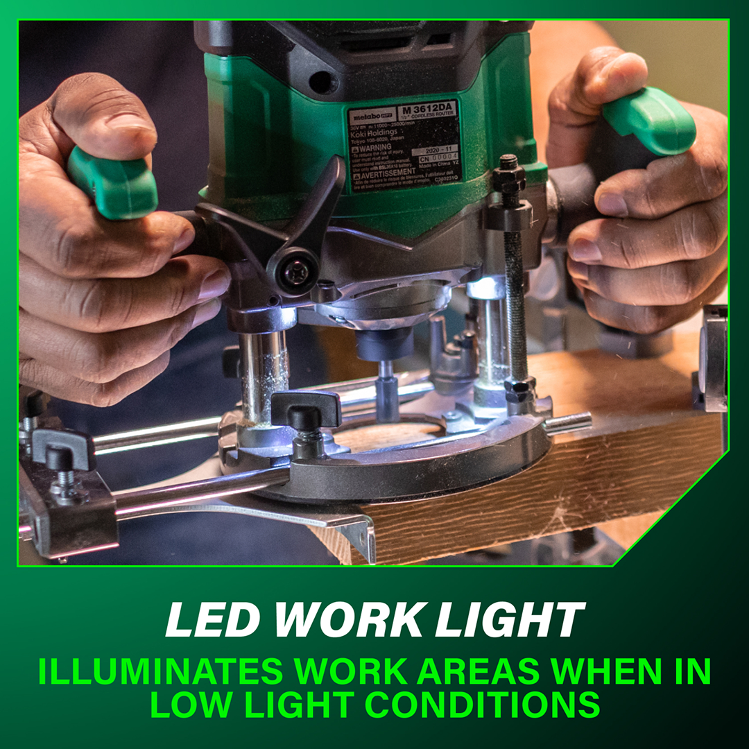 36V Cordless Variable Speed Plunge Router