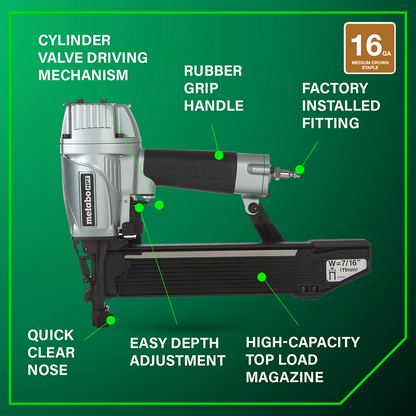 16 Gauge 7/16 Inch Standard Crown Stapler