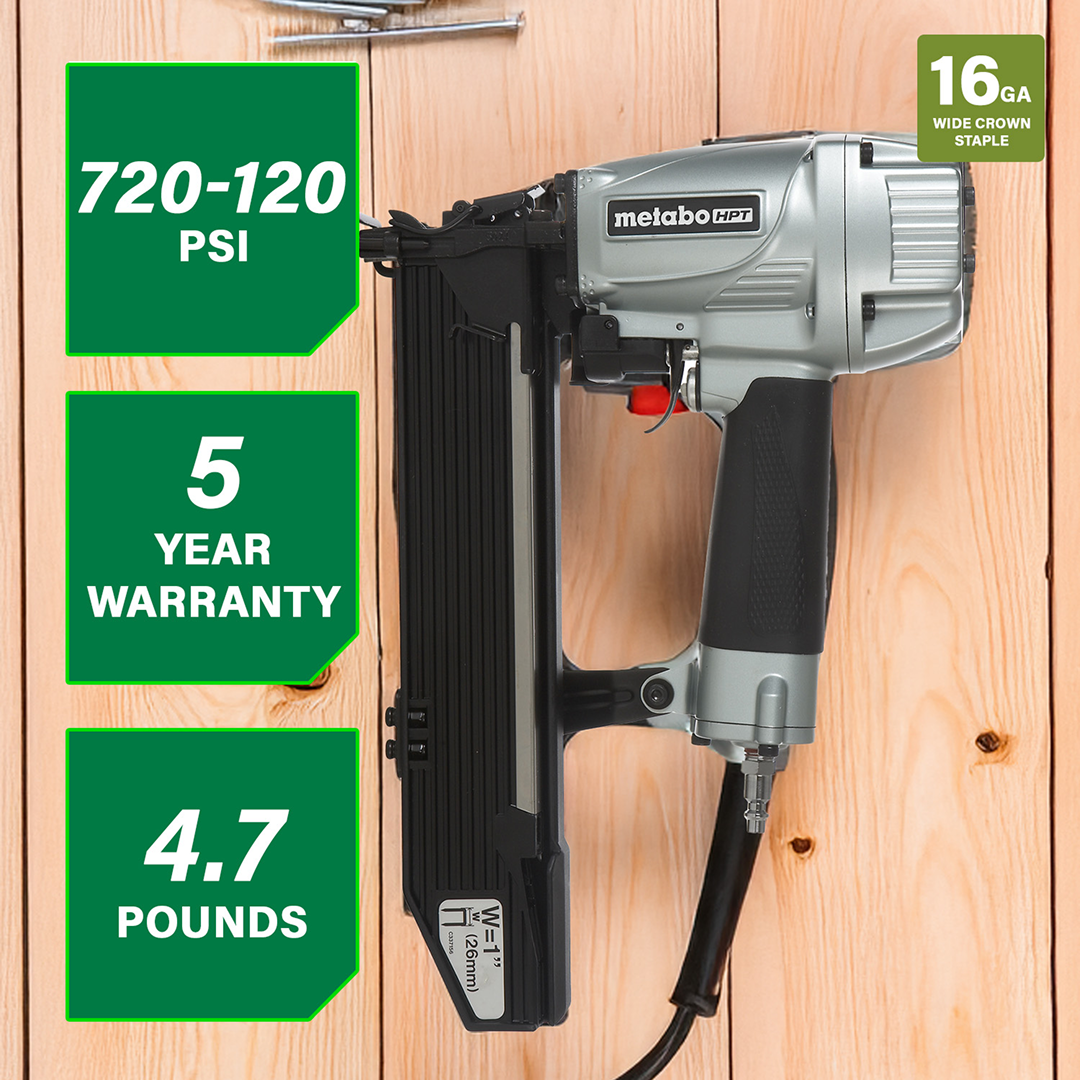 1 Inch 16 Gauge Wide Crown Stapler