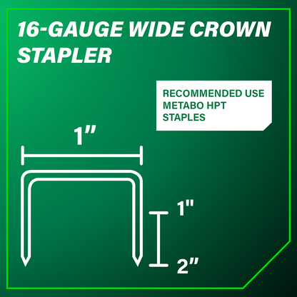 1 Inch 16 Gauge Wide Crown Stapler