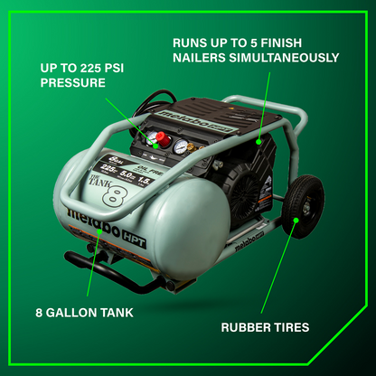 The TANK 8-Gal Trolley Air Compressor