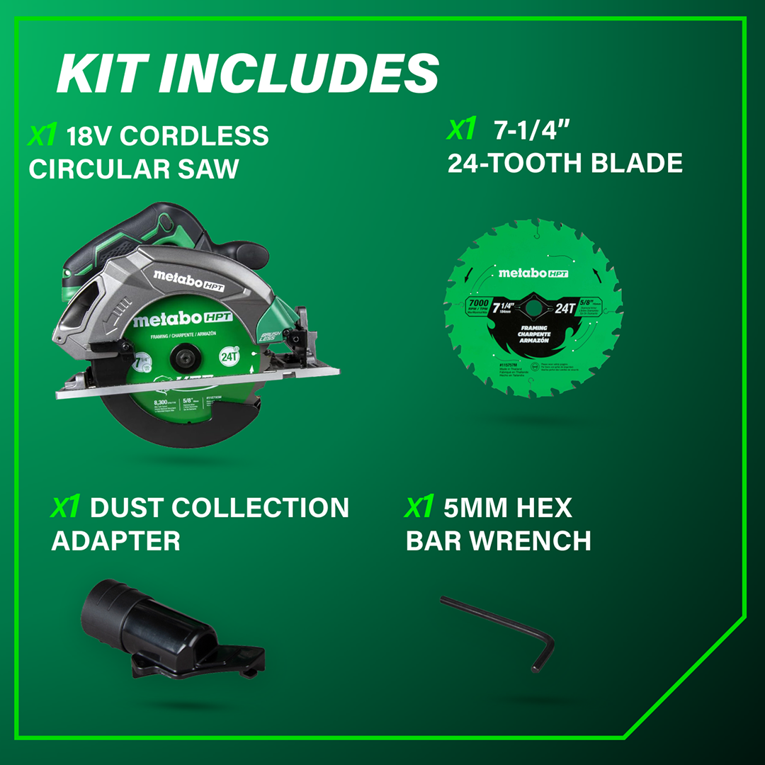 18V MultiVolt 7-1/4 Inch Cordless Circular Saw (Tool Body Only)