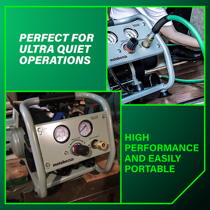 Portable 1 Gallon Oil-Free Quiet Air Compressor