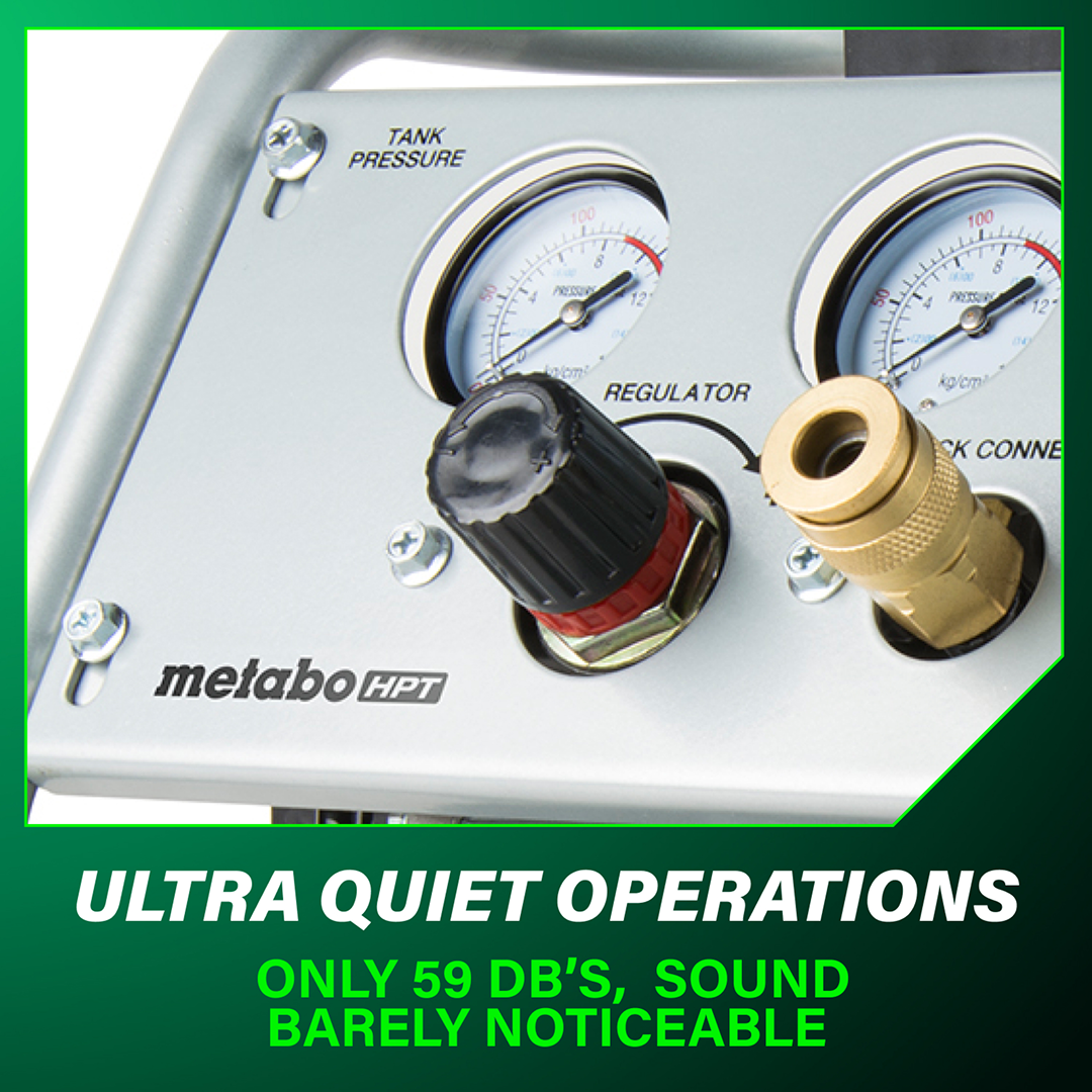 Portable 1 Gallon Oil-Free Quiet Air Compressor
