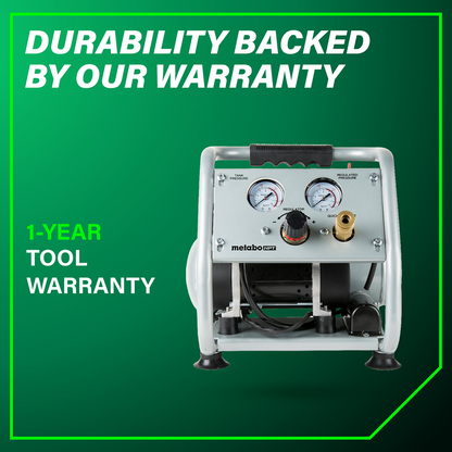 Portable 1 Gallon Oil-Free Quiet Air Compressor