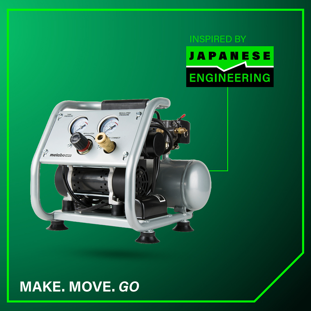 Portable 1 Gallon Oil-Free Quiet Air Compressor