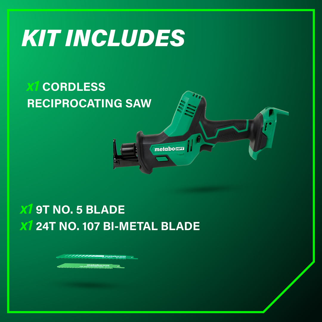 18V Cordless One Handed Reciprocating Saw
